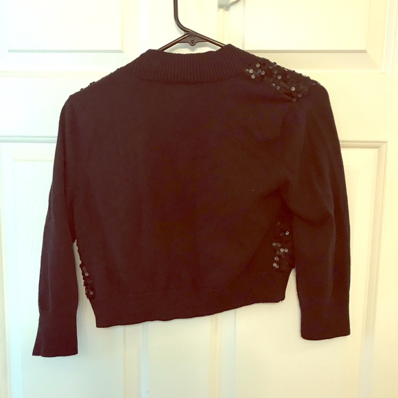 💘Elle Black Sequin Cardigan Sweater - Picture 2 of 5